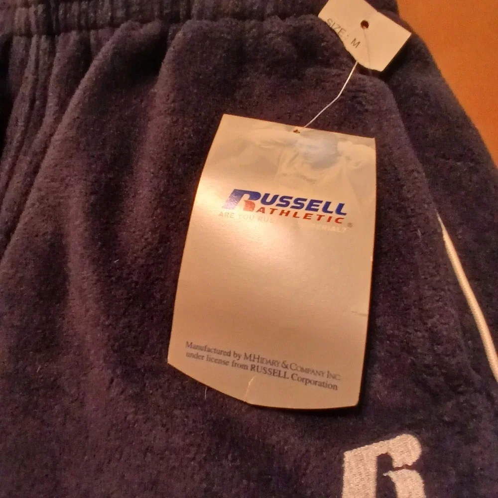 Russell Athletic Sweat Pants Youth Boys Medium Navy Blue White